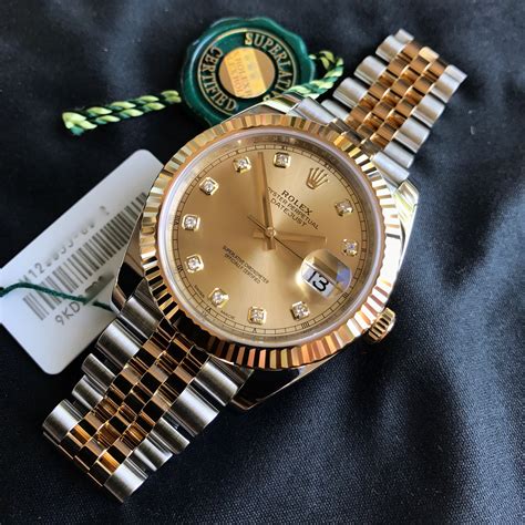 rolex datejust 41 two tone champagne dial